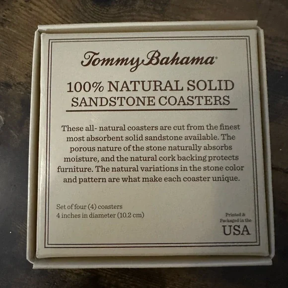 Tommy Bahama Holiday Sandstone Coasters - Picture 2 of 4